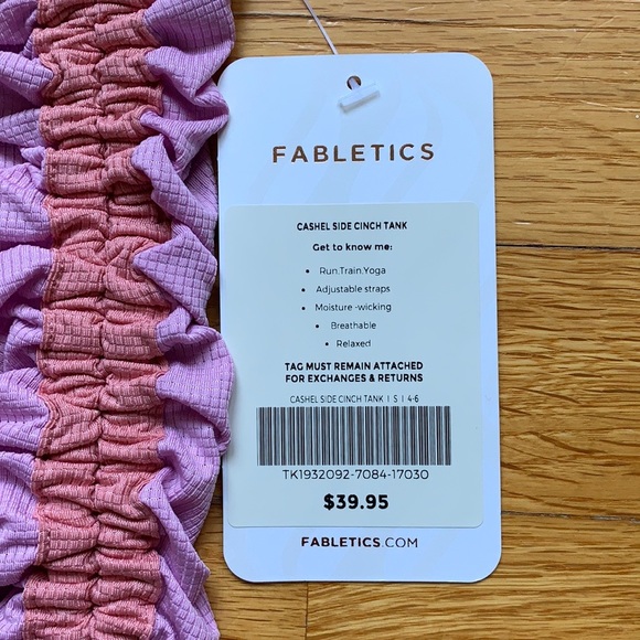 Pink and Salmon Sports Top from Fabletics - Picture 2 of 2